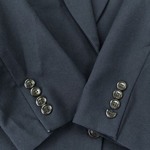 Pierre Cardin x Wallachs Blazer Men's 42R Navy Blue Two Button Vintage - Picture 4 of 11